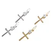 Small Cross Earrings For Women Girl Religious Jesus Stone Earrings Jewelry Crucifix Christian Ornaments