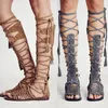 Offre spéciale-rétro femmes glands à bretelles gladiateurs chaussures romaines 100% cuir véritable évider été