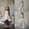 Lovely A Line Flower Girl Dresses Jewel Sleeveless Lace Applique Pageant Dress High Low Girl's Birthday Party