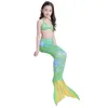 3pcs/set hot kids girls bikini set Mermaid Tails with Fin Swimsuit 비키니 수영복 여자 아이 해변 코스프레
