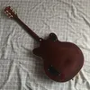 Negozio personalizzato. Chitarra elettrica jazz corpo cavo F, hardware dorato. Colore rosso gitaar, sistema di vibrato guitarra