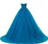 2019 nouveau bleu robe de bal Quinceanera robes perlées parole longueur célébrité formelle robe de soirée Vestidos De 15 Anos QC1289