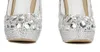 Luxe Avondschoenen Zilver Platform Crystal Schoenen Party Jurk Hoge Hakken Handmad Diamond Rhinestone Bridal Party Shoes Prom