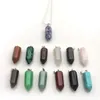 Mixed Lot Natural Stone Bullet Shape Pendant Silver Color Chain Chokers For Women 12pcs/lot