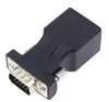 VGA Extender Male to Lan Cat5 RJ45 Nätverk Ethernet Kabel Kvinna Adapter Dator Extra Switch Converter Kit Réseau Adapter