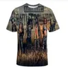 Fshion hommes t-shirt Streetwear t-shirt T-shirt décontracté 3D mode t-shirt femmes haut noir à manches courtes unisexe livraison directe 023