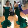 Elegant Fitted Mermaid Evening Dresses Off the Shoulder Zipper up Cheap High Quality Custom Made Prom Party Gowns with Small Train