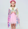 Mermaid Cape Glittering Baby Girls Princess Cloak Colorful Sequins Boutique New Halloween Party Cape Costume cosplay props