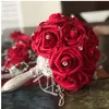 8cm Pretty Charming Artificial Flowers Pe Foam Rose Blommor Brudbukett Hem Bröllopsinredning Scrapbooking DIY Tillbehör GB1235