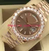 10 Style Luxury Watches 18kt Silver GOLD Bigger DIAMOND Bezel 228348 Automatic Fashion Men's Watch Wristwatch