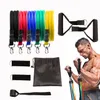 Hottest Tração da corda 11 Pcs Set Fitness Exercícios faixas da resistência Latex Tubes Pedal Workout Excerciser Formação corpo elástico Yoga Banda