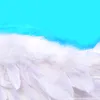 カスタマイズされた美しい純粋な白い天使の翼140 * 60cmの大きな妖精の羽の結婚式の誕生日パーティーハロウィーンの装飾のための創造的な小道具