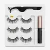 5 Magnet Eyelash Magnetic Flytande Eyeliner Magnetic 3D Mink False Eyelashes Tweezer Set Vattentät långvarig ögonfransförlängning