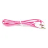 3.5mm Colorful flat type Car Aux cable for Samsung Android phone pc mp3