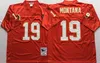 NCAA Mens Vintage Jerseys 19 Joe Montana Len Dawson Marcus Allen Derrick Thomas voetbalshirts gestikt