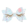 horse Flower Barrettes Bow Hair Clip cartoon Hair Bow With BB Clip kids Hair Accessories Boutique baby Sequin Glitter headwear C6553