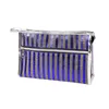 DHL 50PCS Women PU Laser Stripes Solid Stor Kapacitet Zipper Kosmetisk Väska 4Cärrar