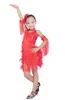 Bühnenkleidung Rabatt Feder Pailletten Fransen Dancewear Latin Dance Kleider zum Verkauf Kind Kinder Kleid Mädchen