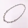 High Quality Stainless Steel Lock Chain Rose Gold Silver Color Thick Chain Necklaces For Women And Men Jewelry