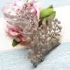 Großhandel - Strass Blume Braut Kopfschmuck Haarkamm Silber Hochzeit Schmuck Haarschmuck Frauen Tiara Hairwear