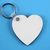 Пустые брелки для сублимации MDF Heart Round Love Key Chain Цепочка для ключей Ieweyry Thermal Transfer Printing Diy Чистые материалы Расходные материалы MDF EAEA1649