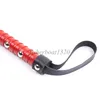 Bondage Mysigt Rivet Faux Läder Piska Rollspel Ridning Crop Flogger Flirting Game Toy # R98