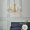 American Living Lamp Light Luxury Crystal Bedroom Restaurant French Creative Golden Postmodern Minimalist Candle Chandelier