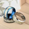 8mm uomo Luminous Dragon Rings band finger Nero blu Argento Acciaio inossidabile Glow In The Dark Anello gioielli hip hop donne drop ship