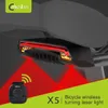 Meilan X5 Draadloos fietsachterlicht Laserachterlicht Intelligent USB Oplaadbaar Fietsaccessoires Giyo R1 Remote Turn LED29008075316