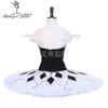 Vuxen Harlequinade Professionell Tutu Vit Svart Pannkaka Platter Performance Tutus Ballet Stage Kostym BT9228