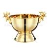 304 stainless steel deer head ear cooler gold silver champagne ice bucket champagne ice bowl266S