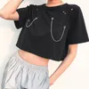 Mode t-shirts pour femmes couleur unie à manches courtes dedigner t-shirt Casual Womens Cropped blouse tees