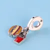 Fashion charm small pendant for Pandora jewelry 925 sterling silver with original box ladies cute fun small ornaments birthday gift