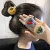 Nouveau chaud mignon cerise avec fausse fourrure cheveux corde pour enfants pour femmes bandeau enfant tête cheveux élastiques accessoires
