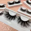 Ücretsiz Kargo 25mm Vizon Kabarık Lashes Dramatik Kirpik 3D 5D 6D Vizon Kirpik Siyah Pamuk Bant Kirpikler