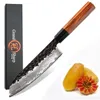 7 -дюймовый нож Santoku Knife Chiteed Kitchen Knives Японские 3 слои AUS10 High Carbon Steel Chef039S Приготовление инструментов Подарочная коробка Grandsha3613917