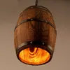 Lampade a sospensione Botte di vino in legno Apparecchio a sospensione Illuminazione a sospensione Cafe Restaurant Lampada Bar Lights Sala da pranzo