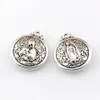 25Pcs lot Antique Silver Virgin Mary Charm Pendants For Jewelry Making Bracelet Necklace Findings 21x24mm A-481282A