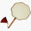 Vintage Biały DIY Puste Chiński wentylator Tradycyjny Craft Bambus Rękojeść Wentylator Naturalny Mulberry Jedwab Ręka Wentylator Ręcznie Malowanie Programy