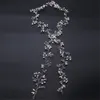 2019 Bridal Weddal Crystal Bride Hair Accessoires Perle Fleur Bandeau à la main Perles de coiffeur à la main Perles de cheveux Décoration Peigne pour femmes251c