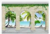 Personnalisé 3d mural papier peint photo papier peint Pierre arches plage vue sur la mer 3d salon TV canapé fond mural papier peint pour murs 3d