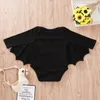 Halloween Babykleding Bat Wing Baby Boys Romper Zwarte Lange Mouw Pasgeboren Meisje Jumpsuits Designer Baby Kleding DW4310