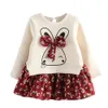 Moda Baby Girl Dress Cartoon Rabbit Bunny Kwiatowy Księżniczka Party Dress Clothing Dzieci Sukienki Dla Dziewczyn Meisjes Jurk