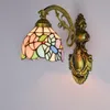 Applique murale à tête unique haut de gamme, rétro, couleurs assorties, éclairage artisanal en verre, style Baroque, modélisation de chambre à coucher, lampe chaude pour couloir