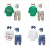 Kinderkleidung Baby Mädchen Boutique Anzüge Designer Mode Outfits Tier bedruckte Tops Hosen Hüte Stirnband Weihnachten Cartoon Kleidung Sets 5245