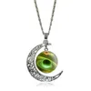 Men's and women's Pendant Necklace star sky universe moon time gem necklace DAN142 mix order Pendant Necklaces