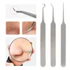 Blackhead Extractor Cımbız Anti Asit Çelik İğne Kirpik Uzatma Makası Yüz Bakımı Temiz Aracı