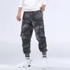 8xl Mężczyźni Jesień Casual Streetwear Wojskowy Camo Cargo Spodnie Spodnie Mężczyźni Outfit Zima Hip Hop Kamuflaż Bawełniany Kieszonkowy Spodnie Mężczyźni Fleece Ciepłe