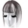 Invisible Clip in Real Menselijk Haar Bangs Toppers 3D Dunne Mini Hand Gebonden Pony Haarverlenging voor Vrouwen