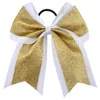 7 pouces Fashion Sequin Cheerleading Cheerleading Bow paillettes Grosgrain Ribbon Bows Elastic Band Ponytail Hair Hair pour filles et WOM3183007